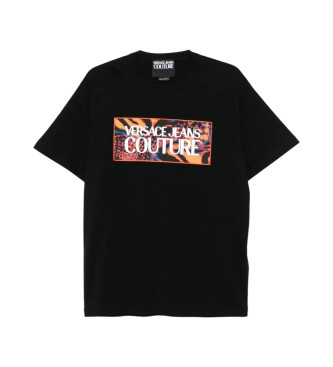 Camiseta estampada negro (S), Casual, Algodón, Manga corta