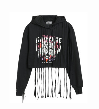 Sudadera Flecos negro (M), Casual, Algodón