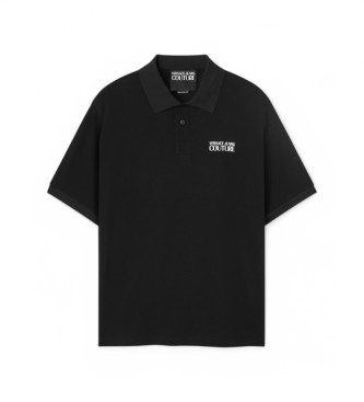 Versace Jeans Couture para hombre. 78GAG623-J0003 Polo Estándar Logo negro (L), Casual, Algodón, Manga corta