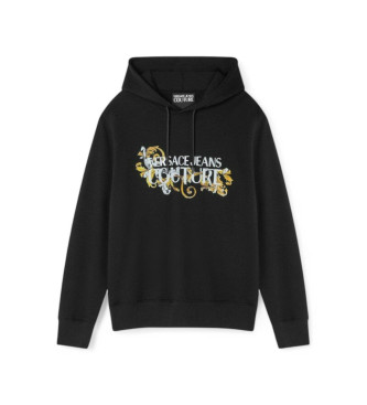 Versace Jeans Couture para hombre. 78GAIC05-CF00C Sudadera con capucha de corte estándar negro (L), Casual, Algodón