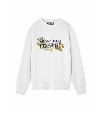 Versace Jeans Couturevoor mannen. 78GAIC06-CF00C Standaard gesneden sweatshirt met wit logo (S), Casual, Katoen