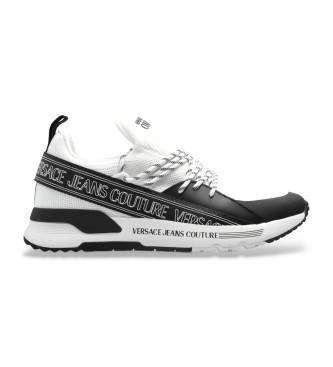 Versace Jeans Couture para hombre. 78YA3SA3-ZSC65 Zapatillas con logo impreso blanco (40), Plano, Cordones, Casual