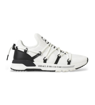 Versace Jeans Couture unisex. 78YA3SA6-ZSC66 Logótipo branco das sapatilhas (41), Plano, Cordão, Casual