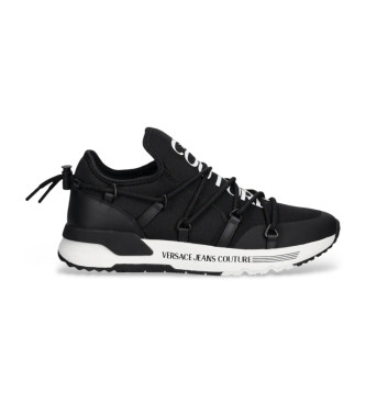 Versace Jeans Couture unisex. 78YA3SA6-ZSC66 Logótipo das sapatilhas preto (43), Plano, Cordão, Casual