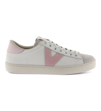 Victoria para mujer. 1126142 Zapatillas Berlin Piel & Serraje blanco, rosa (40), Plano, Cordones, Casual