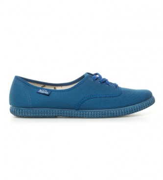 Victoria para mujer. Zapatillas de lona azul Victoria