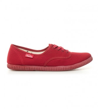 Victoria para mujer. Zapatillas de lona rojo Victoria