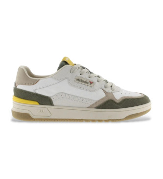 Victoriavoor vrouwen. 8800124 Leren sportschoenen C80 Casual Patch wit, groen (41), Leer, 1 tot 3 cm, Veters