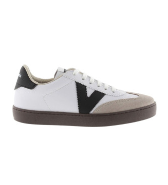Victoria para mujer. 1126186 Zapatillas de piel Berlín Cilicsta blanco (39), Plano, Cordones, Casual