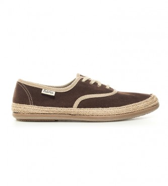 Victoria para mujer. Zapatillas de piel marrón Victoria