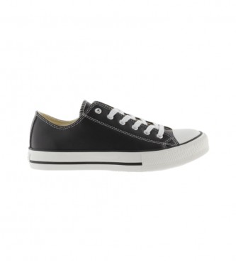 Victoria para mujer. 1065184 Zapatillas de piel Tribu negro (39), Plano, Cordones, Casual, Victoria outlet 2024.