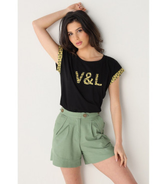 Victorio & Lucchino, V&L para mujer. 3544707 Short con bolsillos laterales verde (30), Casual, Algodón