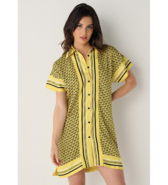 Victorio & Lucchino, V&L para mujer. 3569722 Vestido Summer amarillo (S), Casual, Poliéster, Manga corta