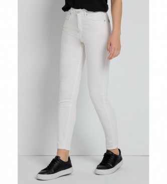 Pantalon Caja Media - High Waist Skinny blanco (33), Casual, Algodón