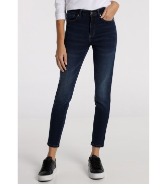 Victorio & Lucchino, V&L para mujer. 3052694 Jeans - Caja Media High Waist | Skinny (32), Azul, Casual, Algodón, Denim