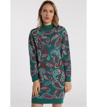 Victorio & Lucchino, V&L para mujer. 3499665 Vestido Corto (M), Casual, Verde, Algodón, Manga larga