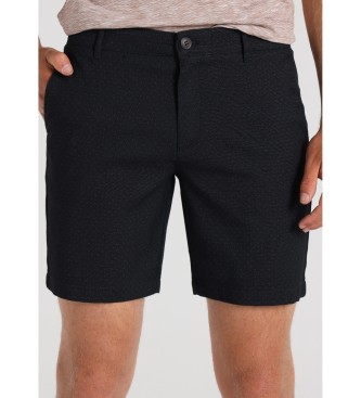Victorio & Lucchino, V&L para hombre. 610057244 Shorts chinos tejido jacquard negro (31), Casual, Algodón