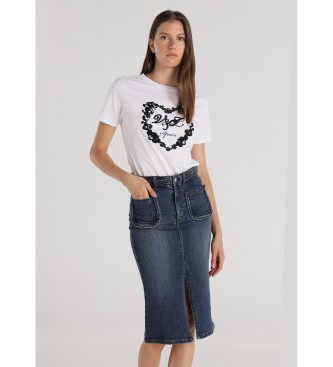 Victorio & Lucchino, V&L para mujer. 315058115 Falda tejana azul (34), Casual, Algodón, Denim