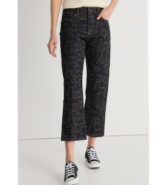 Victorio & Lucchino, V&L para mujer. 300068070 Jeans bordados rinse gris oscuro (26), Casual, Algodón, Denim