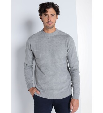 Victorio & Lucchino, V&L para hombre. 4629581 Jersey Jacquard Abstracto gris (L), Casual, Algodón, Acrílico, Manga larga