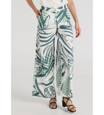 Victorio & Lucchino, V&L para mujer. 300168116 Pantalón chino palazzo verde (29), Casual, Viscosa