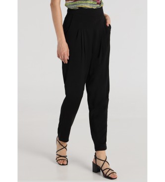 Victorio & Lucchino, V&L para mujer. 300148111 Pantalón Fluido con pinzas negro (26), Casual, Poliéster