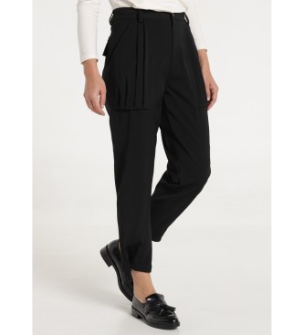 Victorio & Lucchino, V&Lvoor vrouwen. 300248180 Relaxed fit broek zwart (28), Casual, Polyester