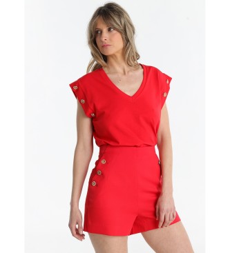 Victorio & Lucchino, V&L para mujer. 310038114 Short estilo marinero rojo (26), Casual, Poliéster