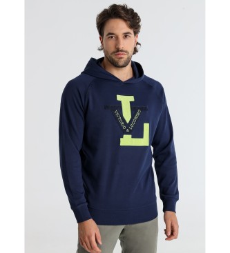 Victorio & Lucchino, V&L para hombre. 660077103 Sudadera manga ranglán con aplicación marino (XL), Casual, Algodón, Manga larga