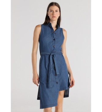 Victorio & Lucchino, V&L para mujer. 340458143 Vestido corto Denim sin mangas azul (L), Casual, Algodón, Sin mangas / Tirantes