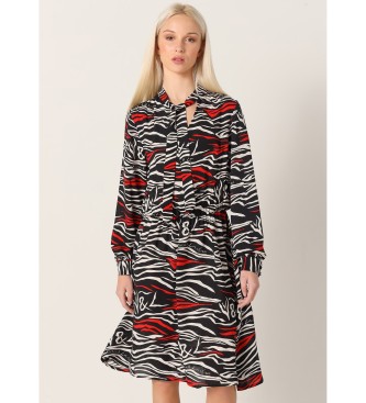 Victorio & Lucchino, V&L para mujer. 3668795 Vestido corto con estampado animal multicolor (M), Casual, Viscosa, Manga larga