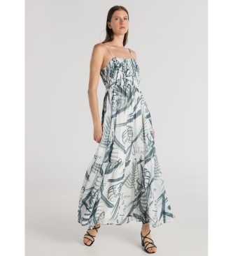 Victorio & Lucchino, V&L para mujer. 340368117 Vestido largo Estampado tropic verde (L), Casual, Poliéster, Sin mangas / Tirantes