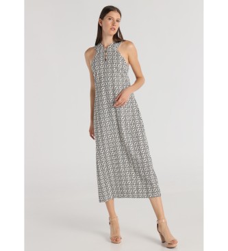 Victorio & Lucchino, V&L para mujer. 340418132 Vestido midi Sin mangas estampado beige (XL), Casual, Poliéster, Sin mangas / Tirantes