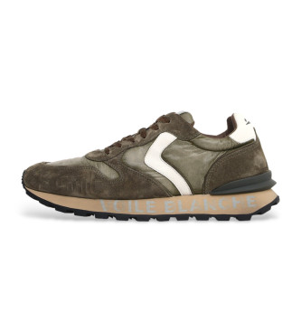 Voile blanche para hombre. 2018750 Zapatillas de Piel Paris verde (40), Plano, Cordones, Casual