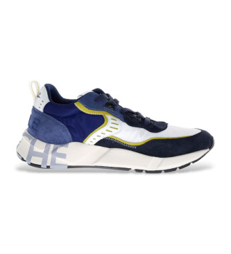 Voile blanche para hombre. 2017465 Zapatillas de Piel Club01 azul (45), Plano, 1 a 3cm, Cordones, Casual