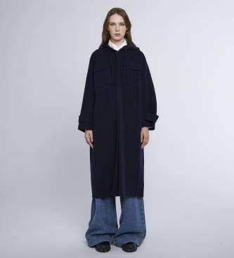 Weekend Max Maravoor vrouwen. 2425016022650 Levante marine jas (42), Casual, Wol, Marineblauw