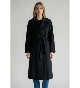 Weekend Max Mara para mujer. 2625016021650 Abrigo Wkdresina negro (36), Casual, Lana