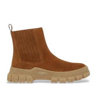 Weekend Max Mara para mujer. 2525796035600 Botines de piel Genepi Cuoio (38), Marrón, Plano, Ninguno, Casual