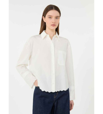 Weekend Max Mara para mujer. 2615111021600 Camisa Wkdneutro blanco (44), Casual, Algodón, Manga larga