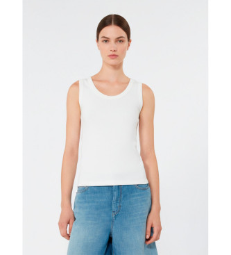 Weekend Max Mara para mujer. 2615941012600 Camiseta Wkdmultic blanco (L), Casual, Algodón, Sin mangas / Tirantes