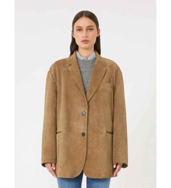 Weekend Max Mara para mujer. 2525446071600 Chaqueta oversize Rolanda marrón (S), Casual, Piel