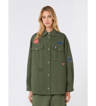 Weekend Max Mara para mujer. 2625086011650 Chaqueta Wkdrazza verde (36), Casual, Algodón