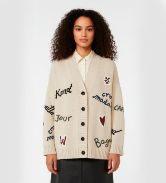 Weekend Max Mara para mujer. 2525346082600 Cárdigan Belgio beige (M), Casual, Lana