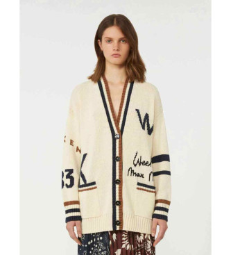 Weekend Max Mara para mujer. 2615341061600 Cárdigan De Malla Wkdblasone beige (XL), Casual, Algodón