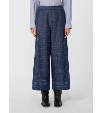 Weekend Max Mara para mujer. 2525186011600 Pantalón Micron marino (XL), Casual, Denim