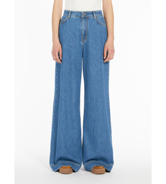 Weekend Max Maravoor vrouwen. 2515181061600 Marine Vega baggy jeans (42), Blauw, Casual, Katoen, Denim