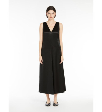 Weekend Max Mara para mujer. 2515221081600 Vestido Cima negro (40), Casual, Acetato, Sin mangas / Tirantes