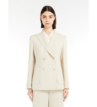 Weekend Max Mara para mujer. 2515041031600 Blazer de lana Nervoso arena (42), Beige, Casual, Manga larga