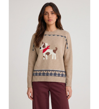 Weekend Max Mara para mujer. 2625366232650 Jersey de Punto Wkdpavidi beige (L), Casual, Lana