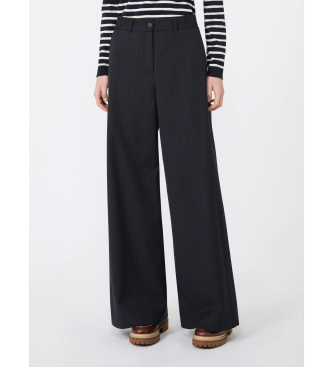 Weekend Max Mara para mujer. 2625136092650 Pantalón Ancho Wkdbravo marino (36), Casual, Lana